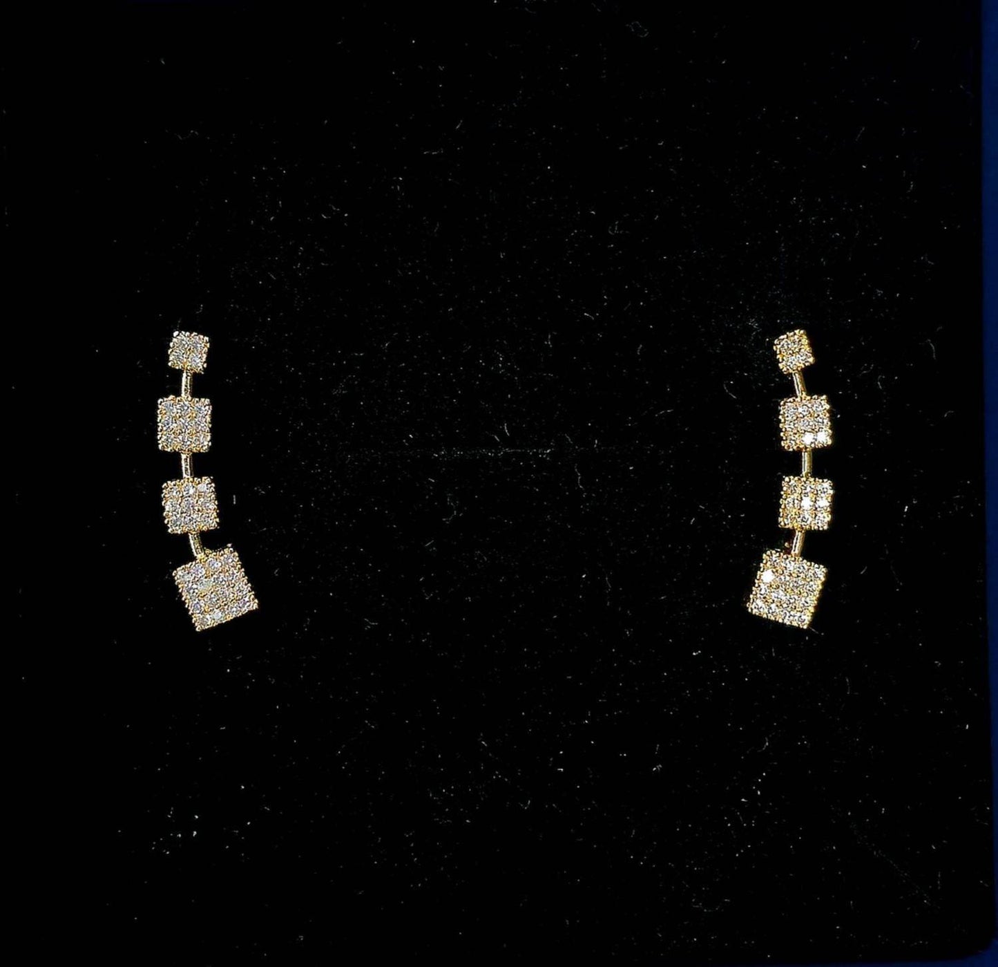 Quadra Square Earcuffs - Mayuri Silver House