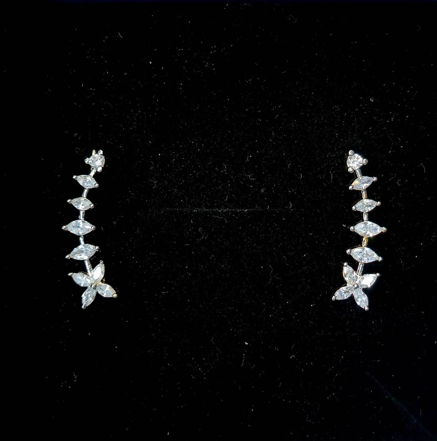 Silver Petals Earcuffs - Mayuri Silver House