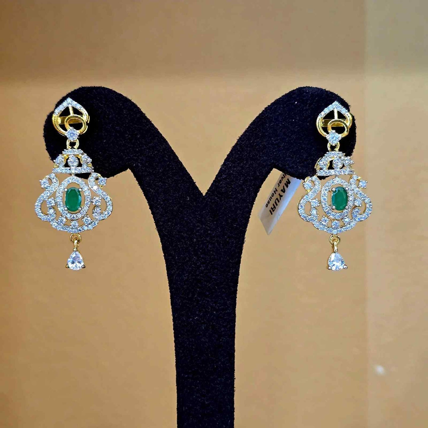 Divine Floral Peacock Studs