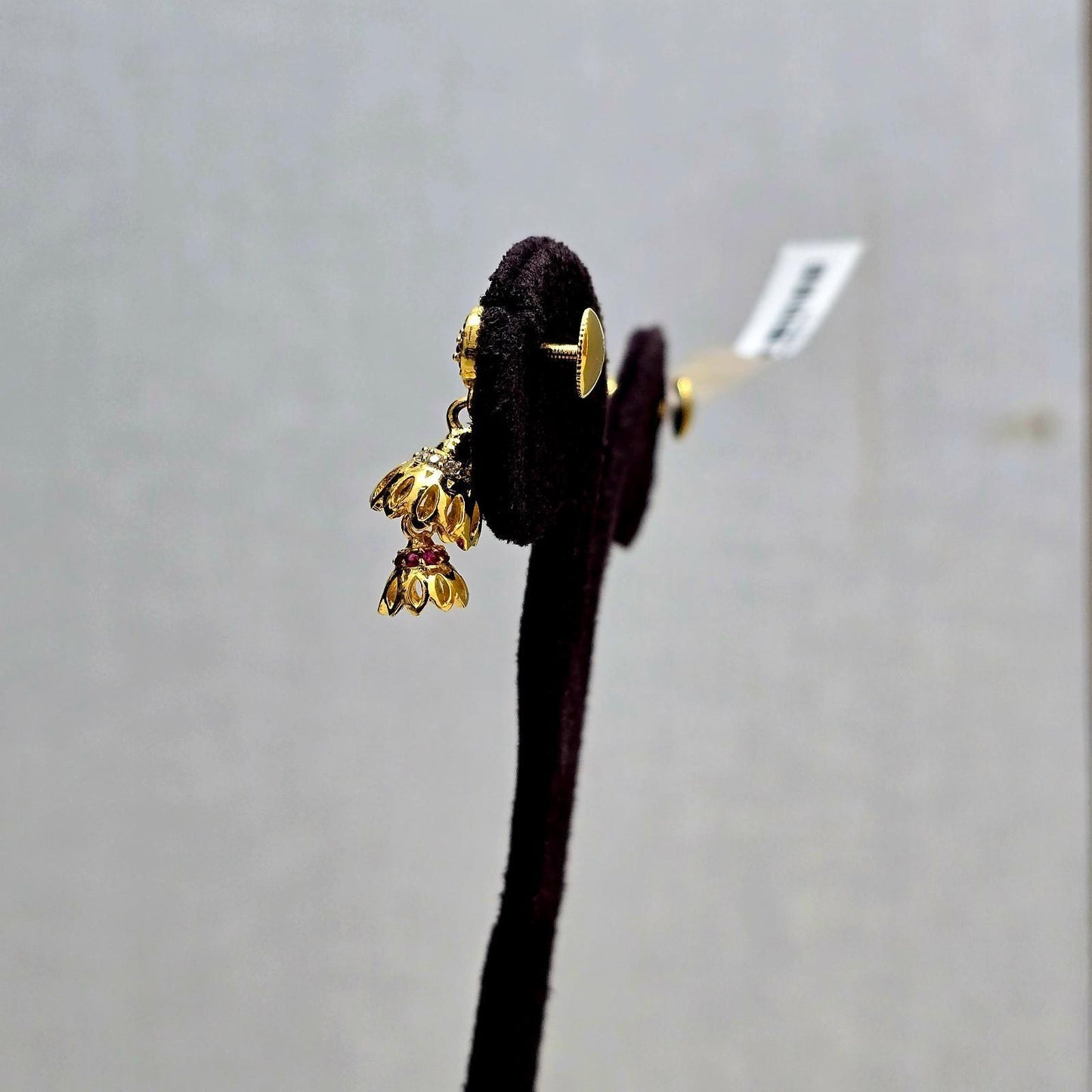 Royal Ruby Jhumki Drops