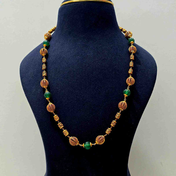 Green Aura Kundan Mala