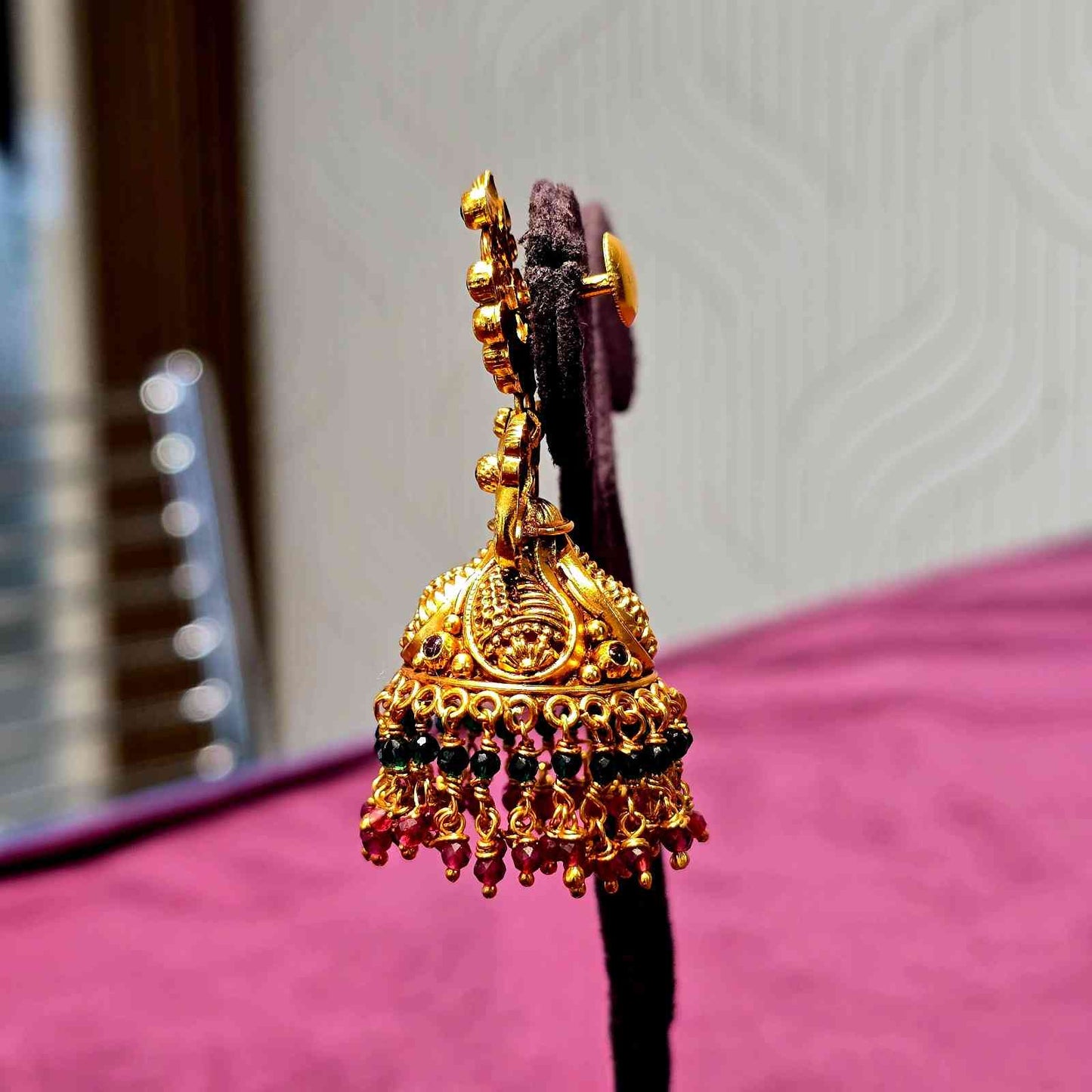 Peacock Maharani Jhumkas