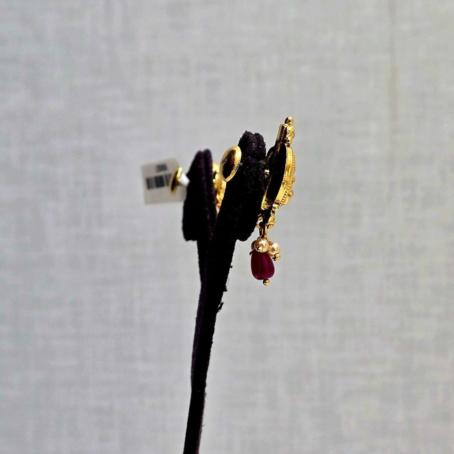 Ruby Drop Lakshmi Studs