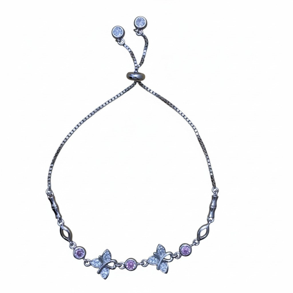 Pink Stone Slider Bracelet