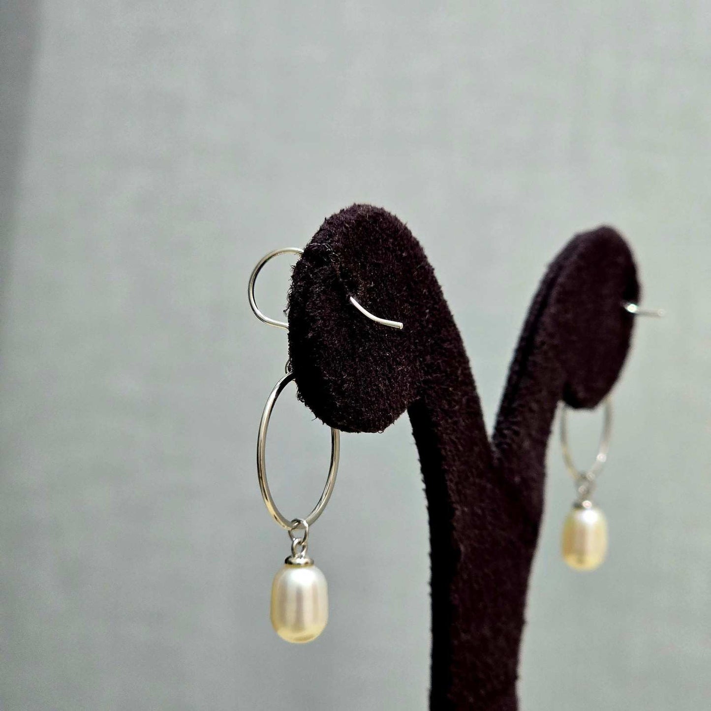 Classic Pearl Hoops