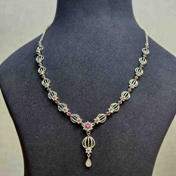 Regal Ruby Charm Necklace