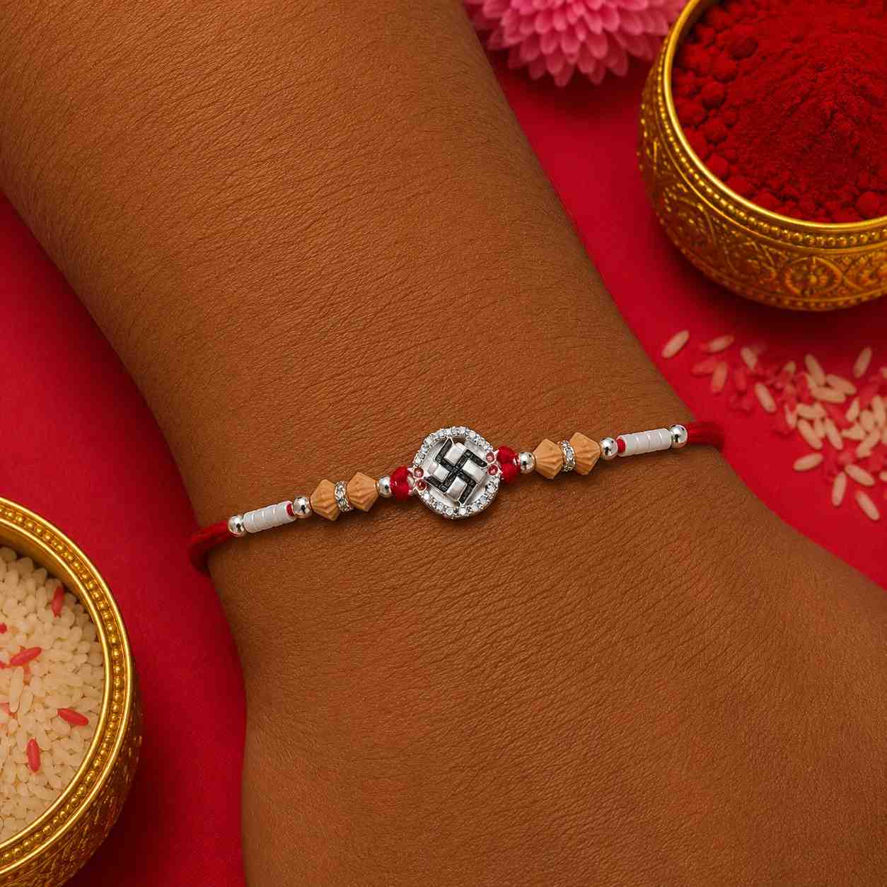 Swastik Round Rakhi