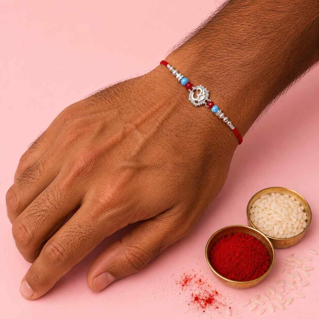 Hexa Om Blue Rakhi