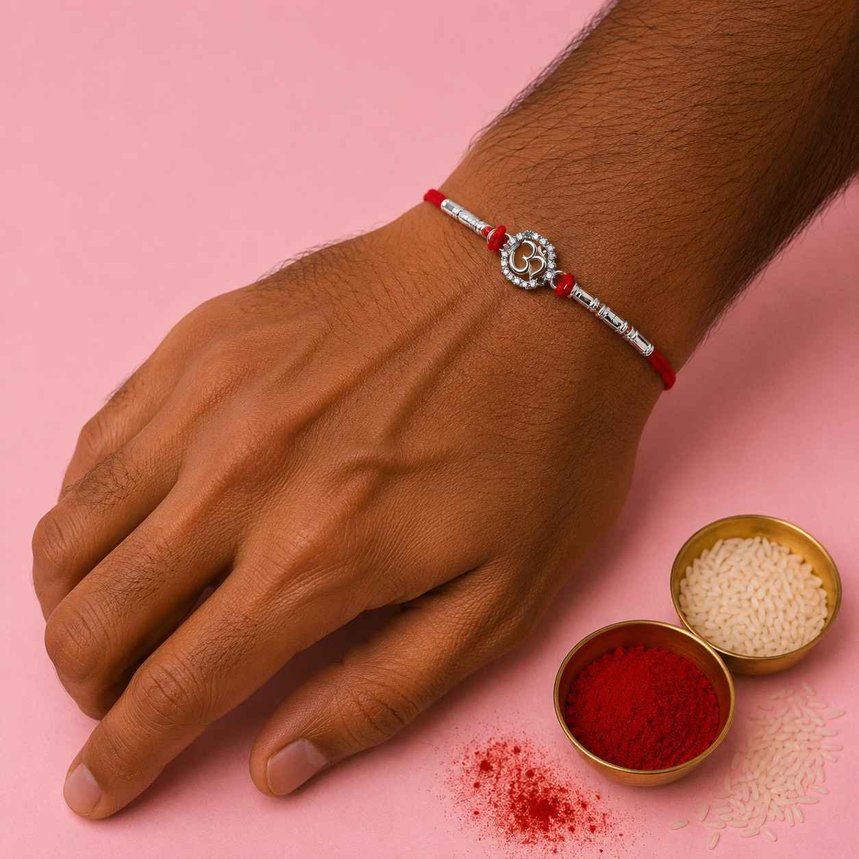Hexa Om Cyclindrical Rakhi