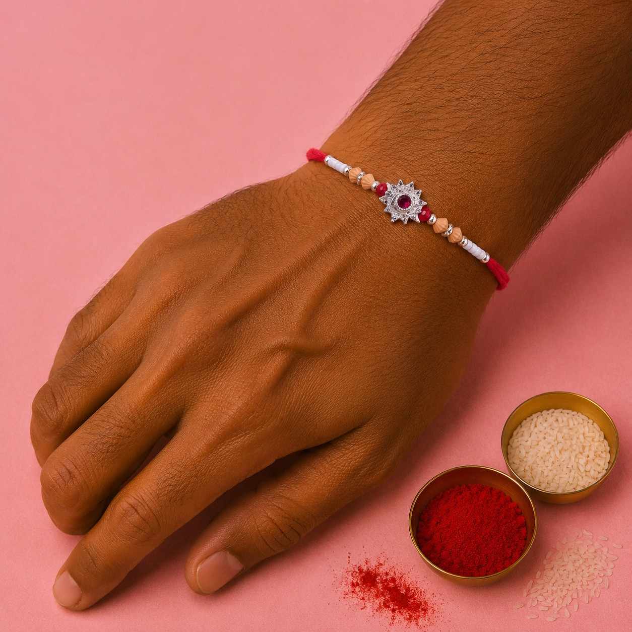 Pink Floral Grace Rakhi
