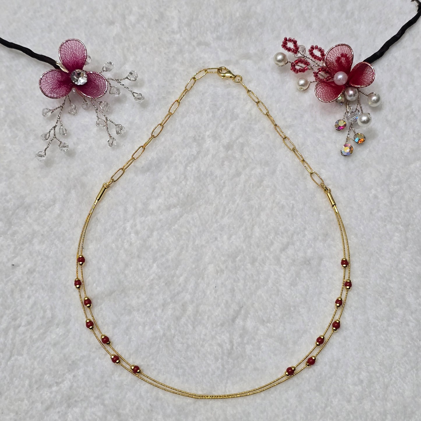 Maroon Blossom Chain