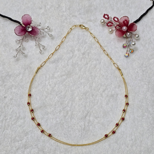 Maroon Blossom Chain