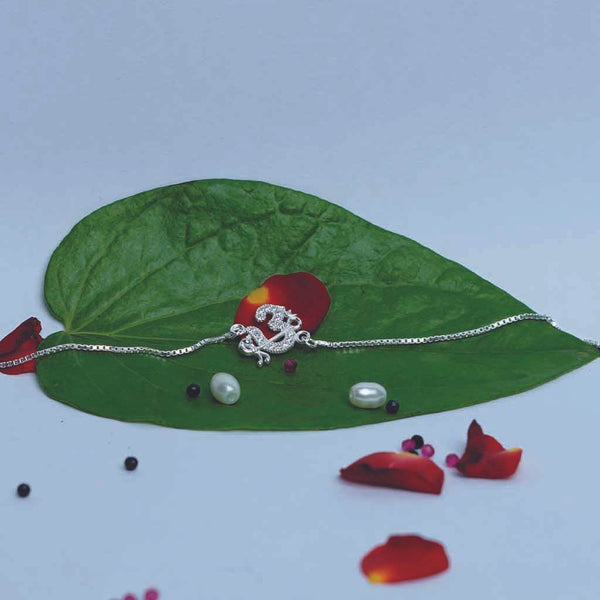 Om Flute Chain Rakhi - Mayuri Silver House