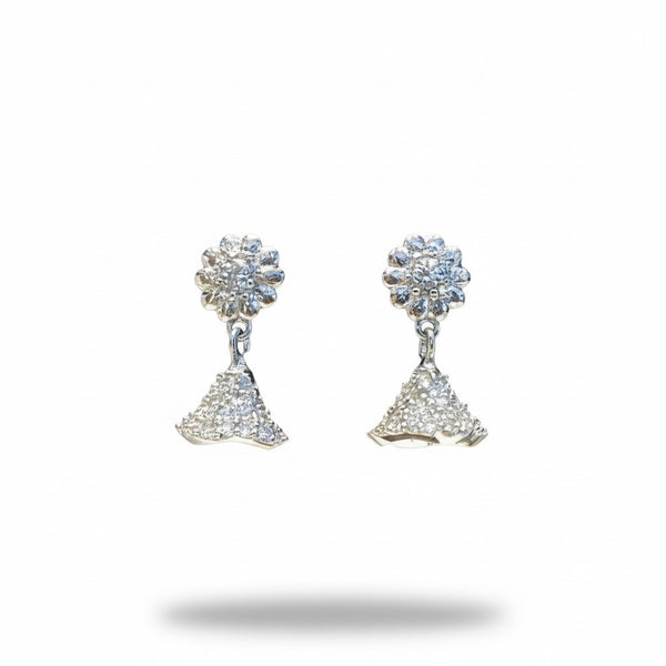 Flower Jhumka Earrings (Butta)