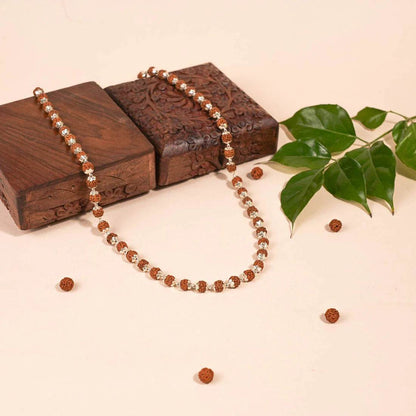 Rudraksha Silver Mala ( 8 – 9 mm Rudraksha Size) - Mayuri Silver House
