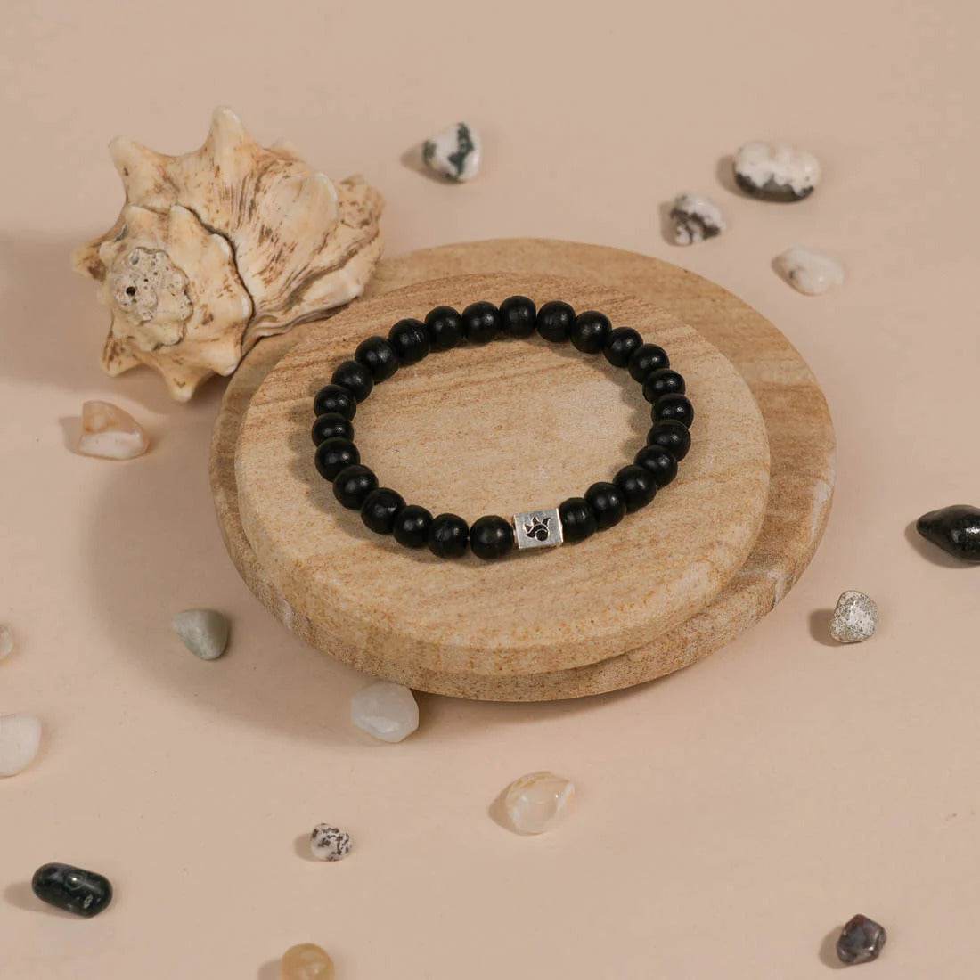 Ebony Karungali Beads Bracelet - Mayuri Silver House