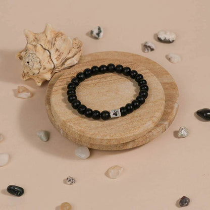 Ebony Karungali Beads Bracelet - Mayuri Silver House