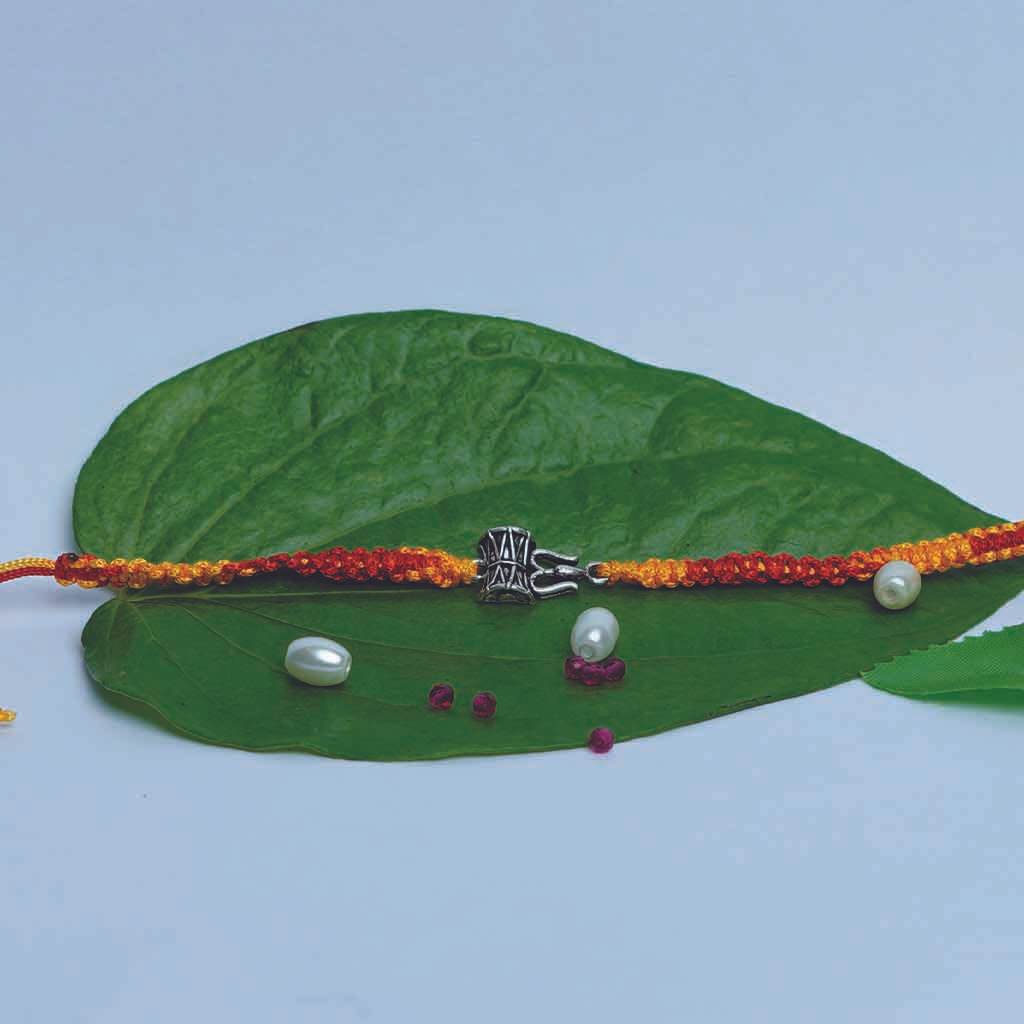 Trishul Damru Rakhi - Mayuri Silver House