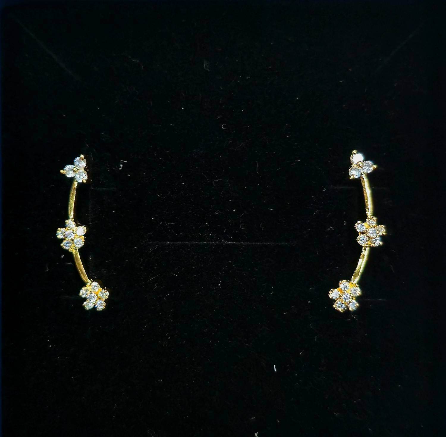 Tri Flower Earcuffs - Mayuri Silver House