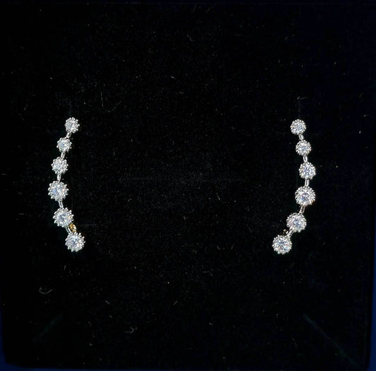 Hexa Round Earcuffs - Mayuri Silver House