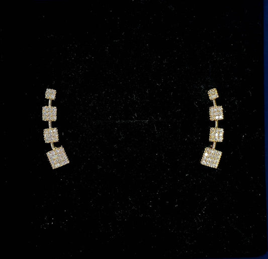 Quadra Square Earcuffs - Mayuri Silver House