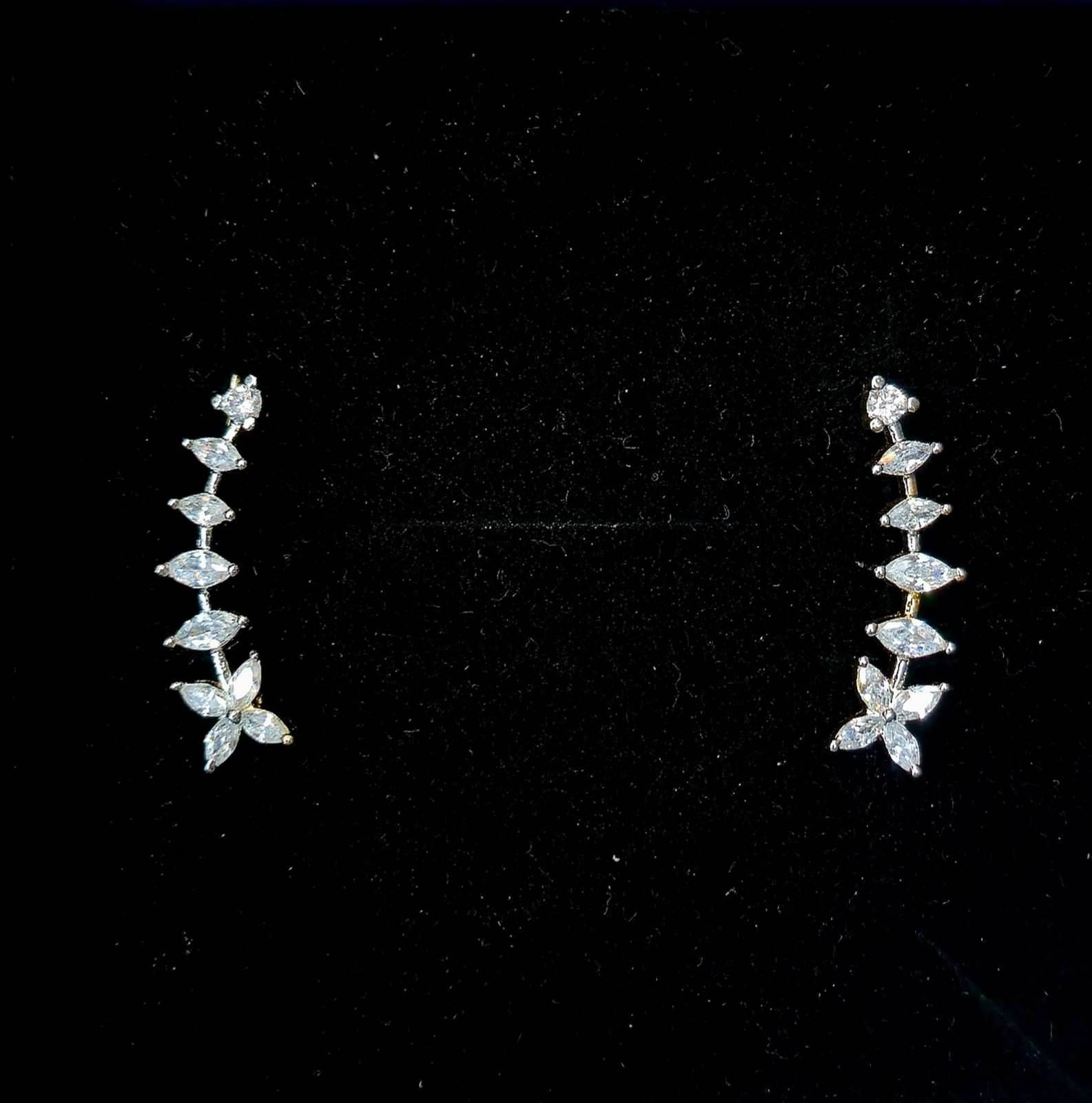Silver Petals Earcuffs - Mayuri Silver House