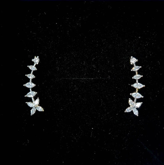 Silver Petals Earcuffs - Mayuri Silver House