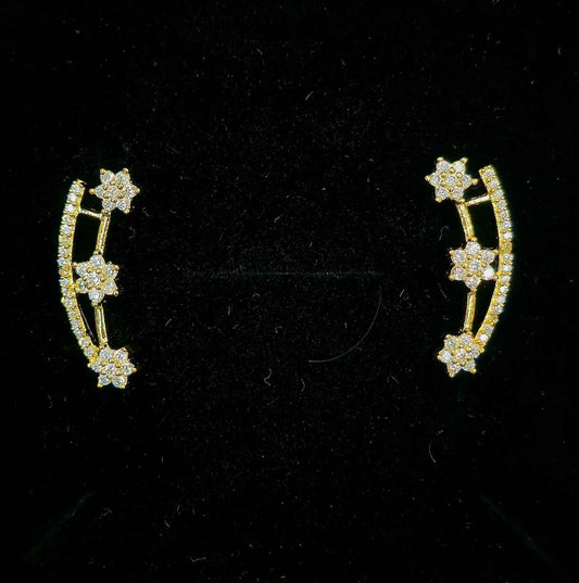 Queen Flora Stones Earcuffs - Mayuri Silver House