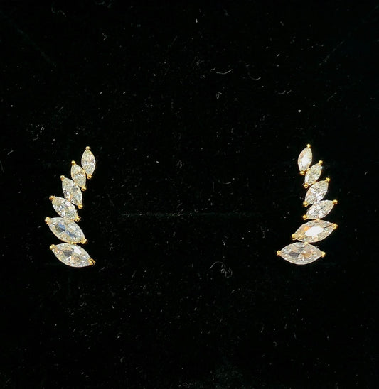Marquise Flame Earcuffs - Mayuri Silver House