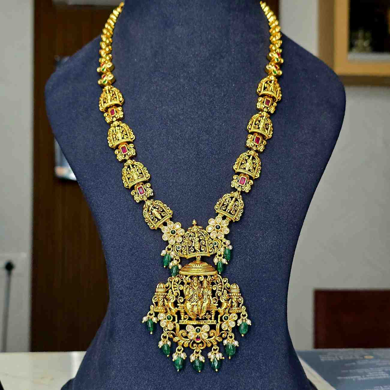 Dashavatara Alankara Long Necklace Set
