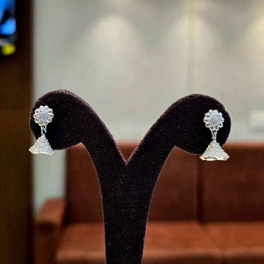 Flower Jhumka Earrings (Butta)