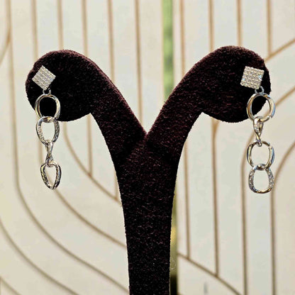 Diamond Link Statement Earrings