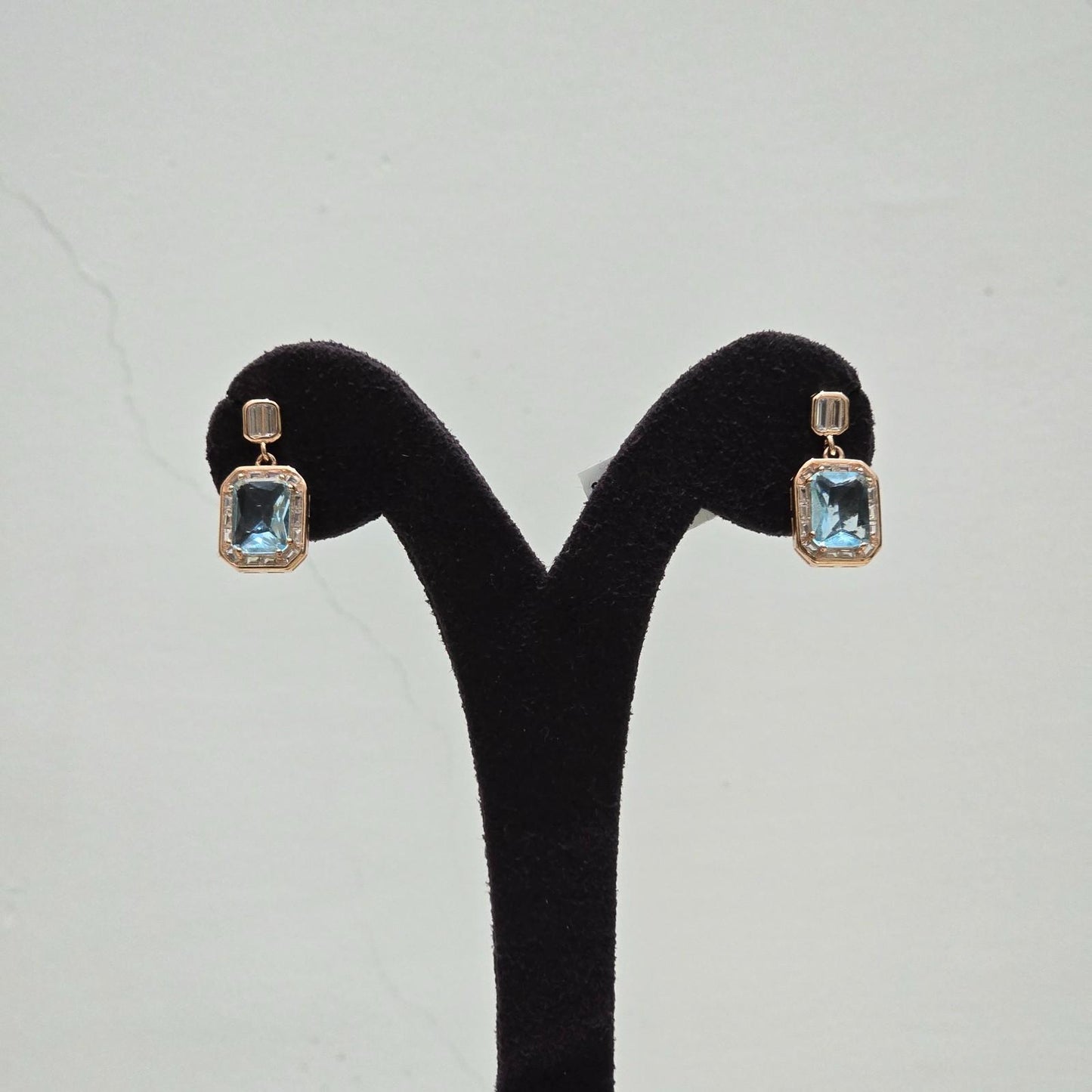 Crystal Aqua Earrings