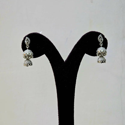 Sowmya Silver Jhumkas