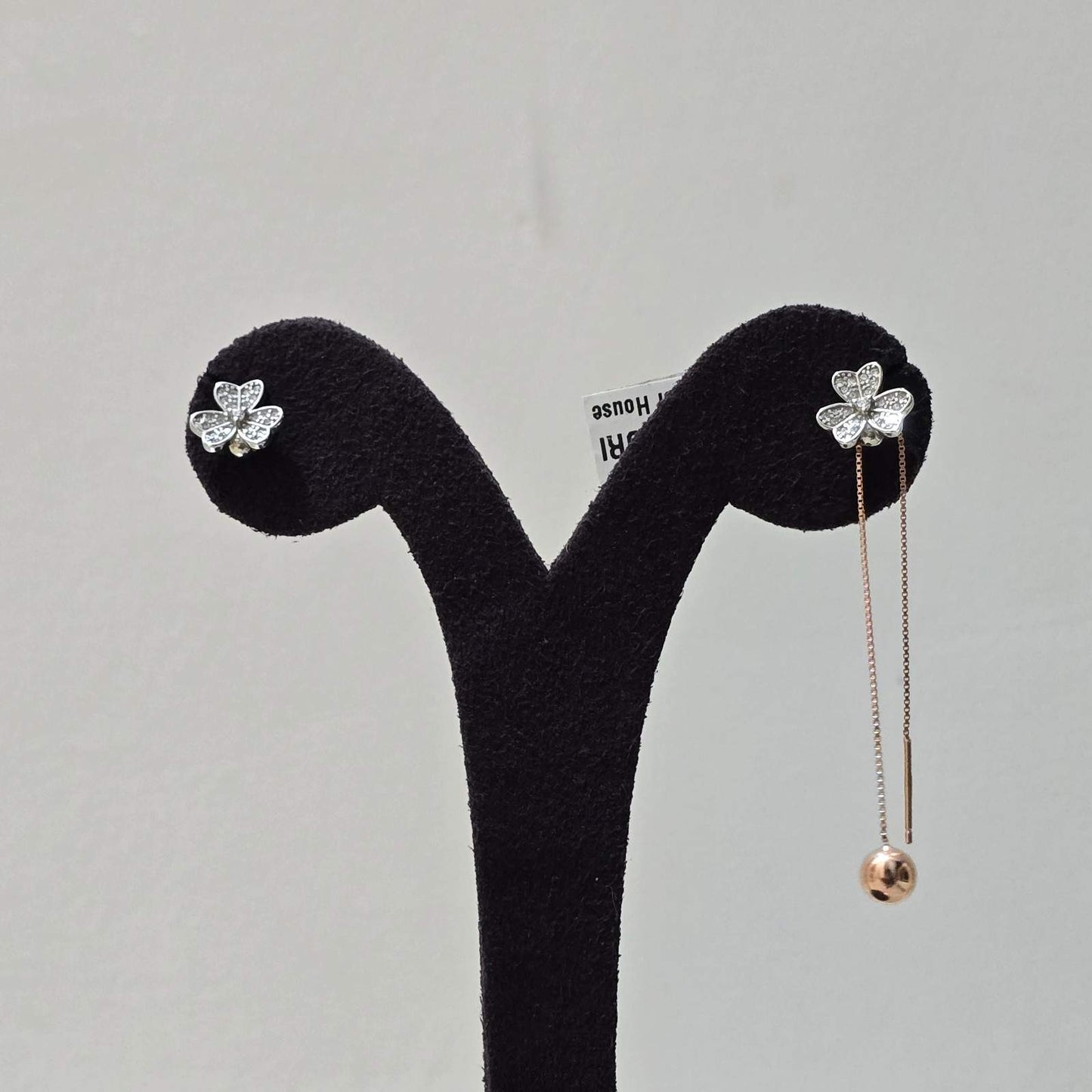 Rosé Bloom Drop Earrings