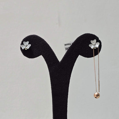Rosé Bloom Drop Earrings