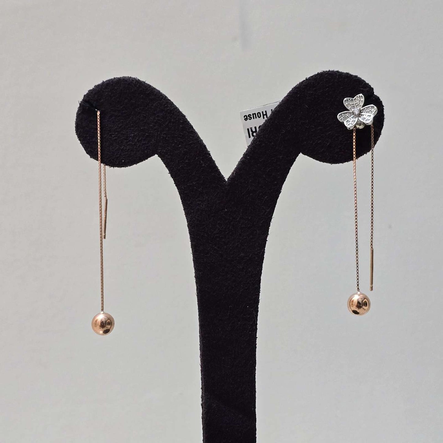Rosé Bloom Drop Earrings