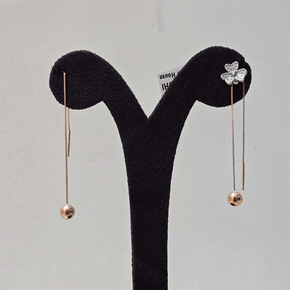 Rosé Bloom Drop Earrings