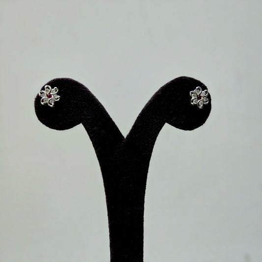 Scarlet Bloom Studs