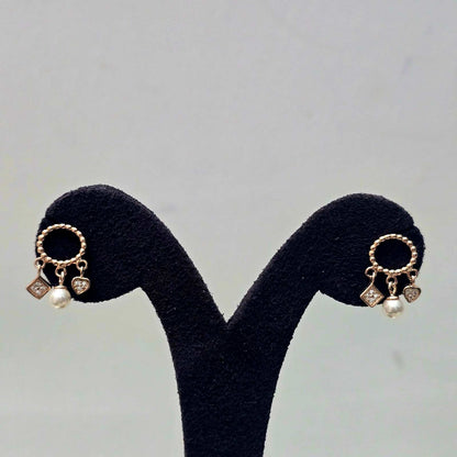 Pearl Charm Studs