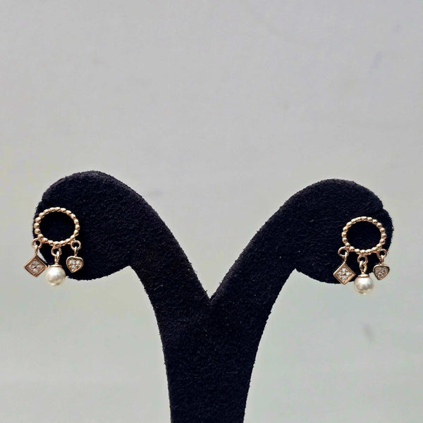 Pearl Charm Studs
