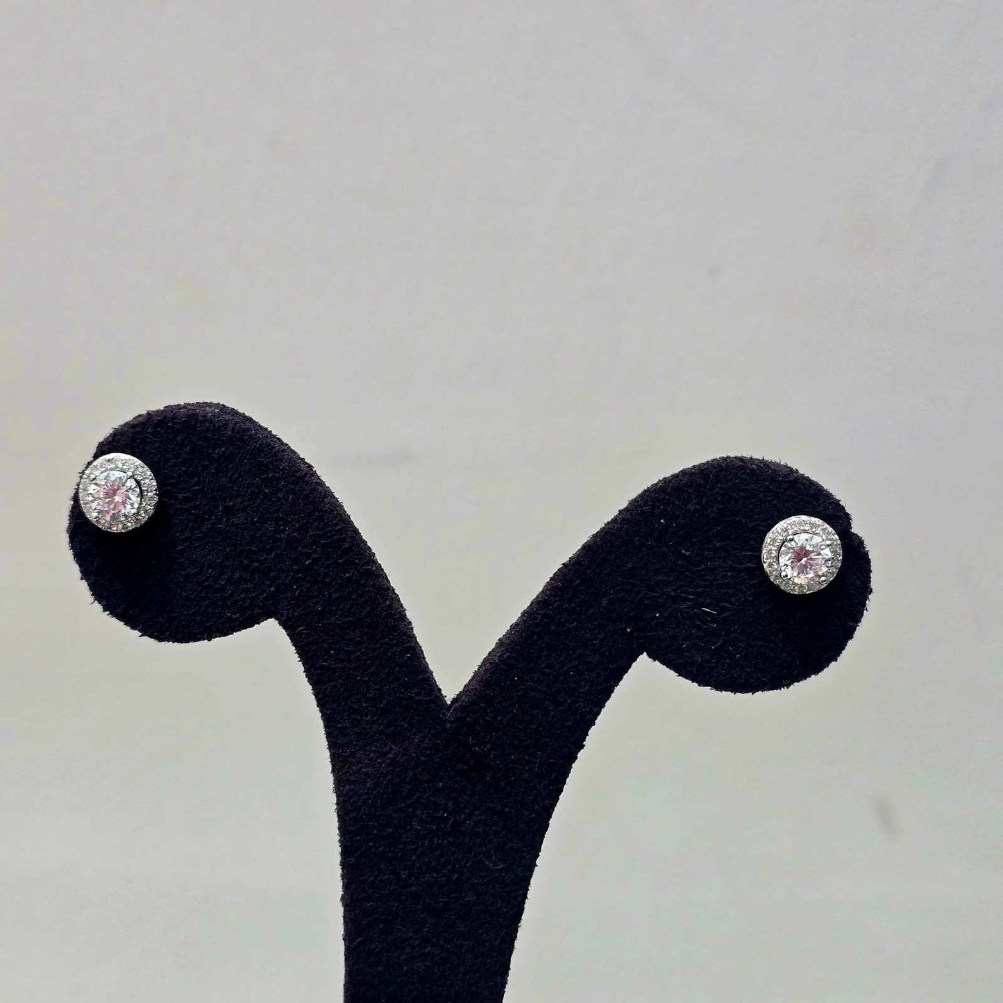 Classic Halo Silver Studs