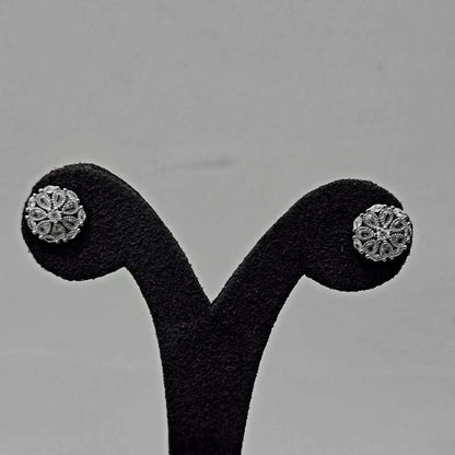 Silver Suma Floral Studs