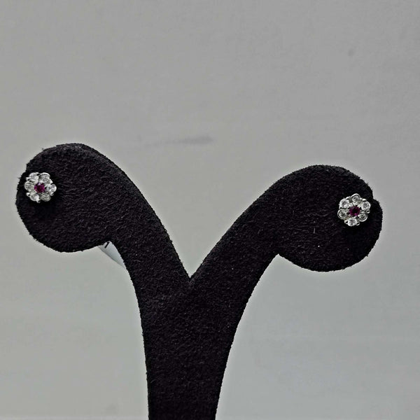 Ruby Petal Studs
