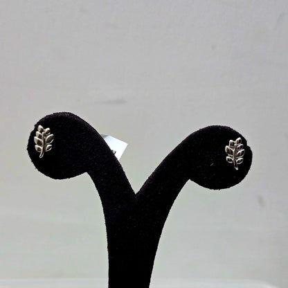 Silver Leaf Studs