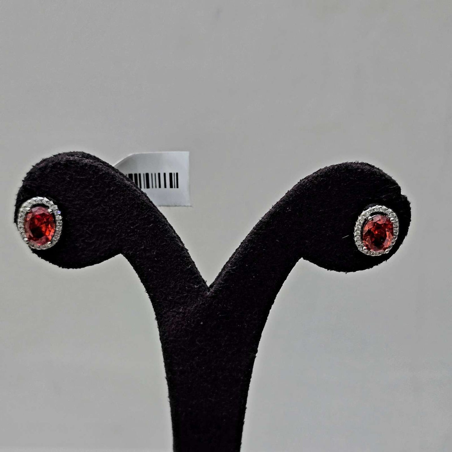 Ruby Halo Studs