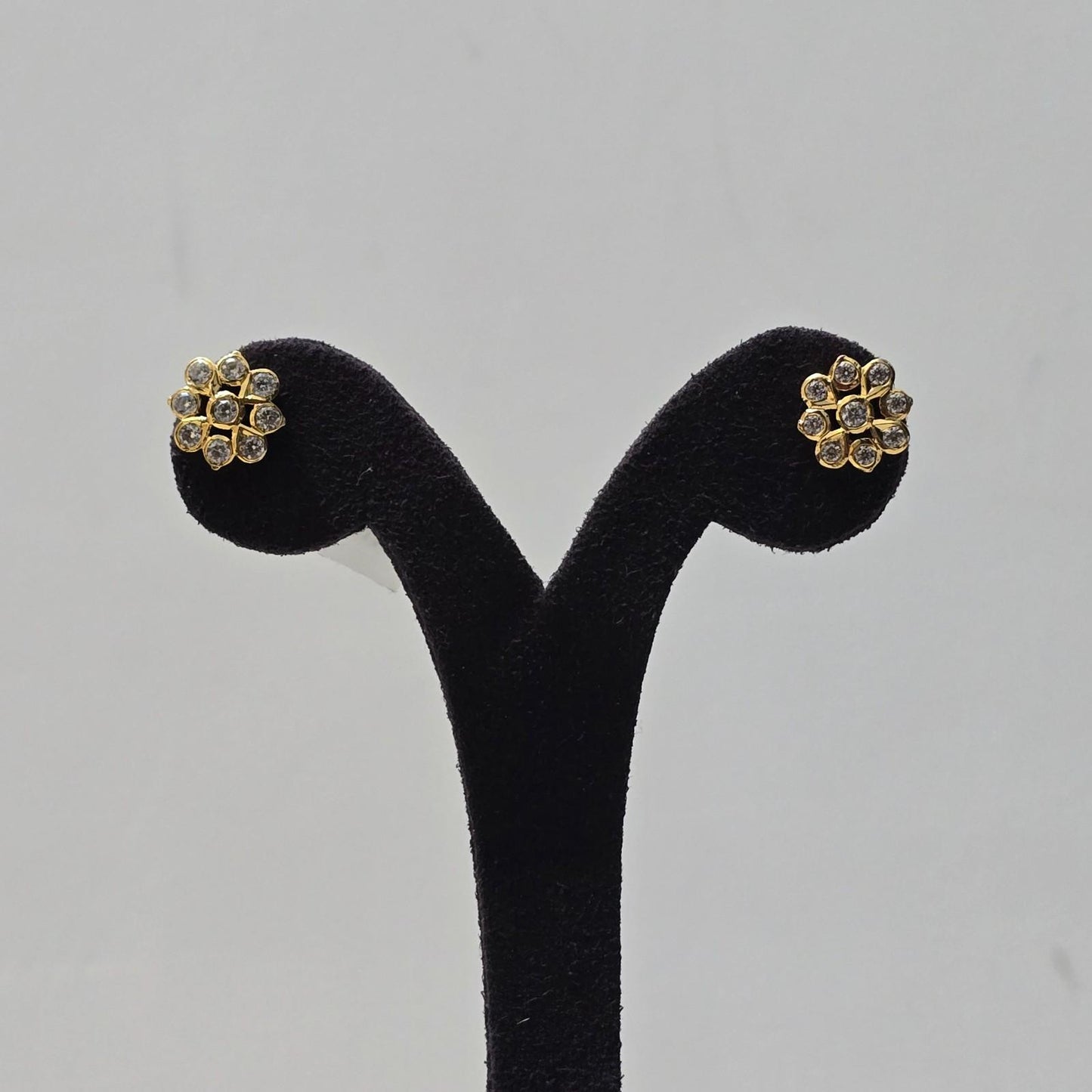 Golden Petal Glow Studs