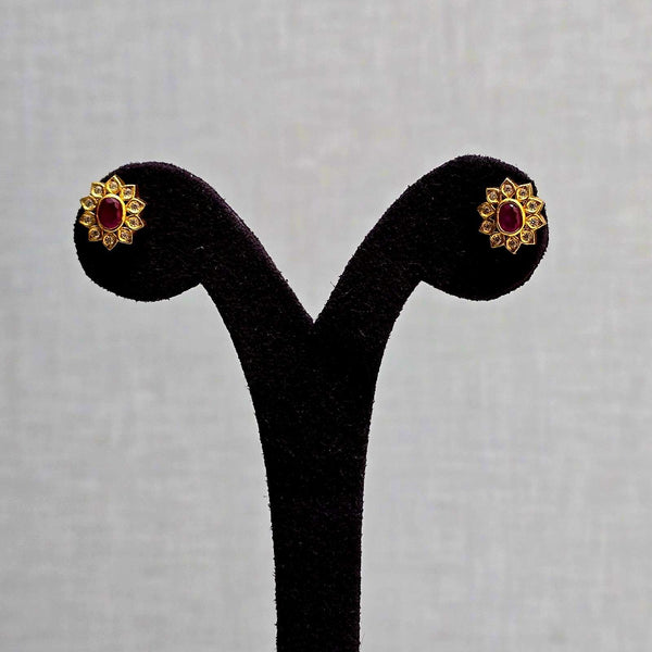 Ruby Crown Studs
