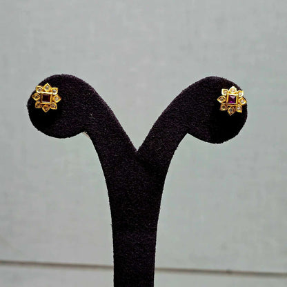 Ruby Lotus Studs