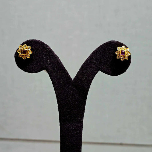 Ruby Lotus Studs